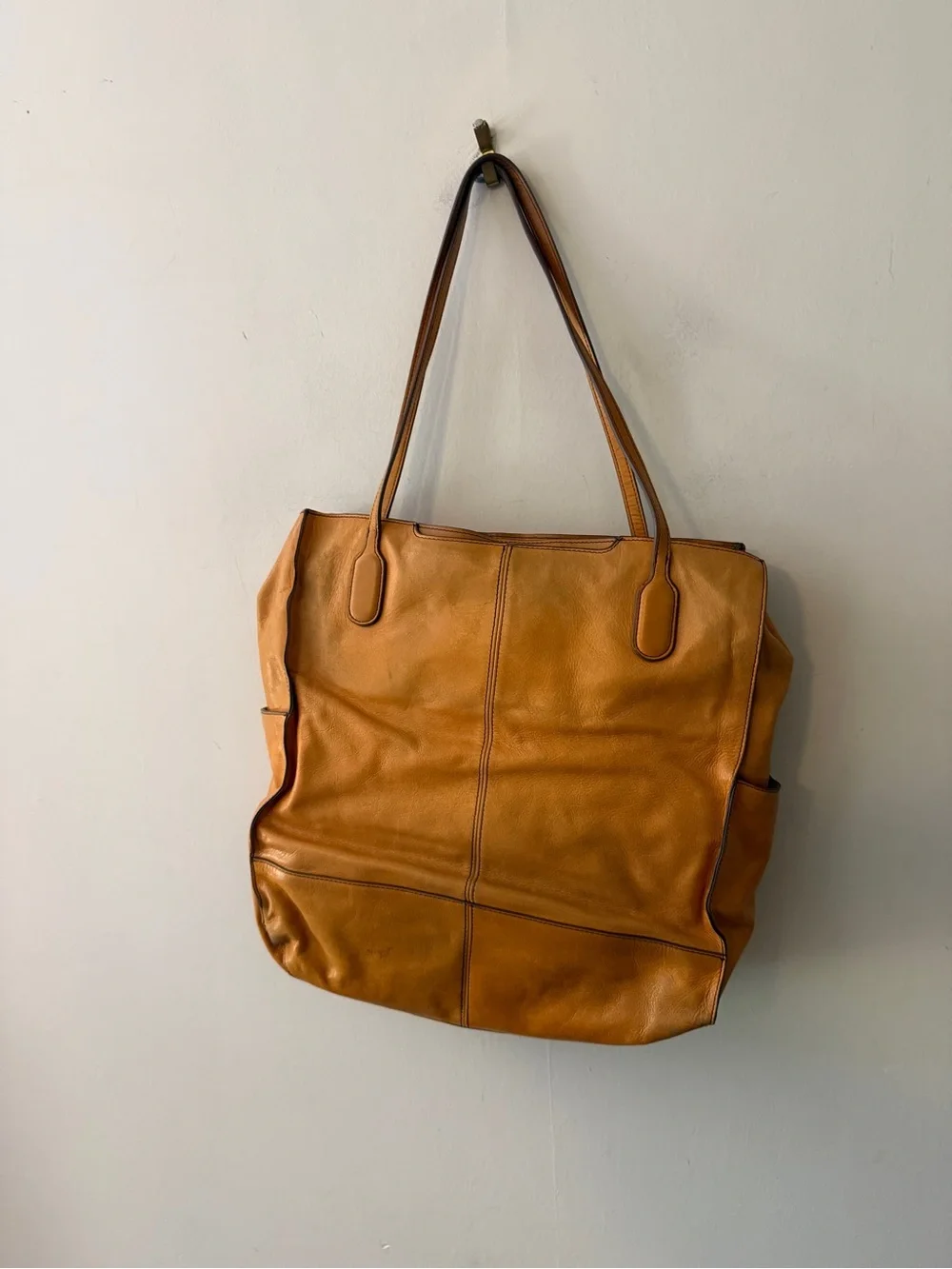 HOBO Cognac Leather Tote Bag